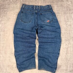 Fox Racing Jeans Mens 36x30 Blue Denim Vintage Y2K Motocross Skater Baggy